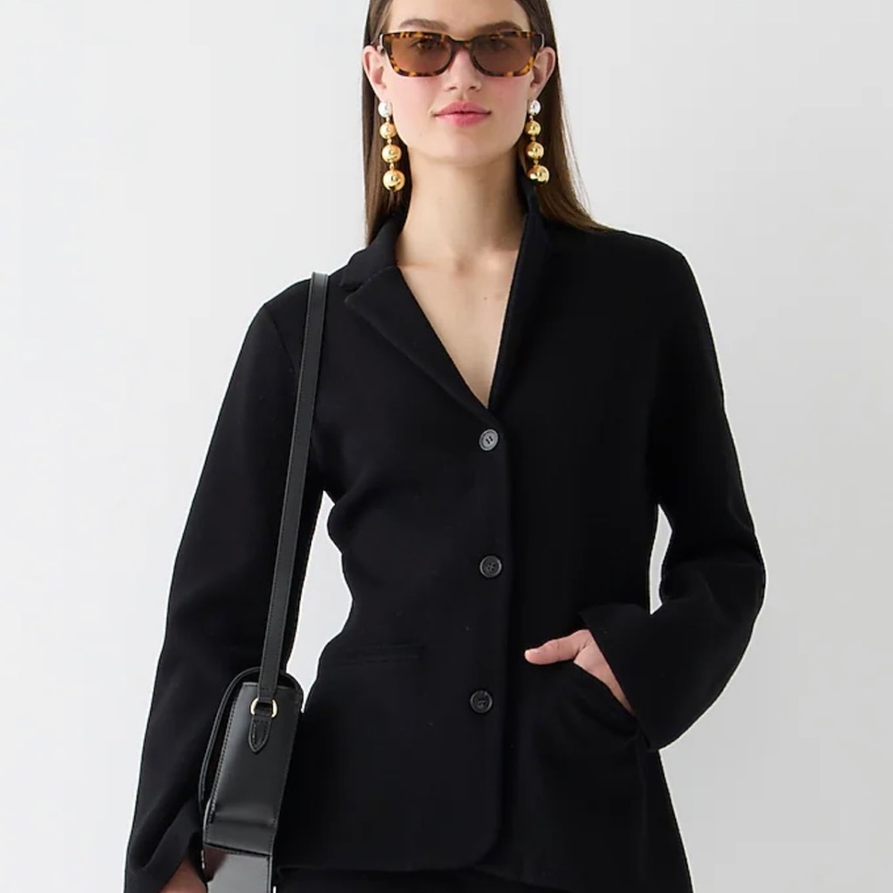 JCrew Waisted sweater-blazer with stretch